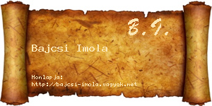 Bajcsi Imola névjegykártya